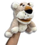 Chi-Chimpu Talking Mouth Animal Hand Puppet - Interactive Plush Toy for Kids, Perfect for Storytelling, Imaginative Play, Educational Learning, and Creative Role-Playing - Off White