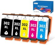 OINKWERE 302XL Ink Cartridge Compatible for Epson 302 Ink Cartridges 302 XL T302XL T302 for XP-6000 XP-6100 XP6000 XP6100 Printer Ink (302XL 5 Pack)