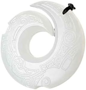Fairchild Gemworks Jade pendant jade necklace earrings are suitable as birthday gifts for your girlfriend, mother or wife. They symbolize good luck. (WHITE)