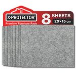 Furniture Pads X-PROTECTOR 8 PCS - 20 x 15 cm 5 mm Thick Furniture Felt Pads Heavy-Duty Floor Protectors. Premium Felt Pads for Furniture Feet - Self-Adhesive Pads Chair Leg Floor Protectors!