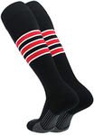 TCK Performance Baseball/Softball Socks (Black/White/Scarlet, Small)