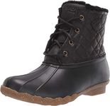 Sperry Women's Saltwater Winter Lux Boot, Black Quilt, 10 M US