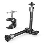 Smallrig Clamp W/ 1/4" And 3/8" Thread And 5.8 Inches Adjustable Friction Power Articulating Magic Arm With 1/4" Thread Screw For Lcd Monitor/Led Lights - Kbum2730 - Black