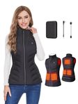 Vofuoti Heated Vest for Women with Battery, Lightweight Womens Body Warmer, Heated Gilet, Slim Fit, Heating Coat, Electric Heated Jacket