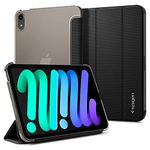 Spigen Liquid Air Folio Compatible with iPad Mini 7 (2024) / iPad Mini 6 Case (2021) 8.3 inch cover - Black