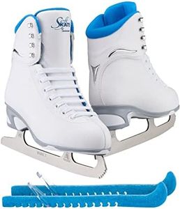 Jackson Ultima Finesse JS184 Figure Ice Skates for Women Bundle with Guardog Skate Guards/Blue/Toddler 9 (Kid's)