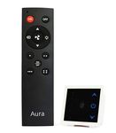 Aura Remote Control Fan Regulator With One Light Switch Comes With 7 Step Fan Speed Regulation,Hummless Regulation, Ir Remote, With Memory Function (Fan Regulator And 1 Light) - Black