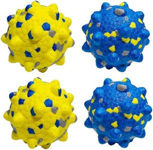 4 Pack Dog Balls, Indestructible Tennis Balls for Dogs, 7.5 cm, Bouncy, Durable Toy Balls, Water Toy Fetch Balls