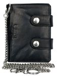 Men's Biker's Wallet Kabana with 18 Inches (45 cm) Long Metal Chain to Hang, Black, One Size, Biker