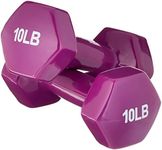 AmazonBasics Vinyl Dumbbells, 10lbs / 4.5kg