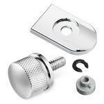 Amazicha Chrome Stainless Steel Seat Bolt Nut Tab Screw Mount Knob Cover Compatible for Harley Davidson Sportster Softail Touring Dyna 1996-2023