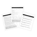 Laser Hair Removal Intake Forms, Consent and Aftercare Instructions with Fitzpatrick Chart | 75 Pack 25 of Each | Black and White Minimalist for Client Signatures Pre and Post Care IPL