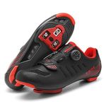 Unisex Cycling Shoes Compatible with pelaton Indoor Road Bike Shoes Mountain Bike Shoes for Men and Women Delta Cleats Clip Outdoor Pedal Bicycle Shoes MTB Shoes for Men, Black-a, 10.5 Women/9 Men