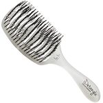 Olivia Garden - iDetangle Hairbrush for Fine Hair - Detangler for Wet & Dry Hair - Easy & Painless Detangling - Women, Men & Children - Flexible Curved Detangle Hair Brush for Thin Hair - White