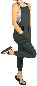 Swoveralls Unisex Sweatpant Overalls – Relaxed Fit Bib Overall | Jogger Cuff, Zipper Fly, 6 Pockets- XX-Large Athletic Grey