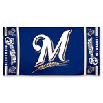 WinCraft MLB Milwaukee Brewers MLB Milwaukee Brewers Fiber Beach Towel 9lb 30" x 60", Multi Color, na