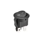 sourcing map DPST Boat Rocker Switch Round Toggle Switch for Boat Marine 4pins ON/OFF AC250V/6A 125V/10A 1pcs