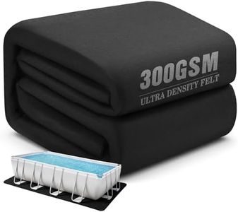 UIRWAY 12-Foot x 24-Foot Rectangle Heavy Duty Pool Liner Pad, [2026 New Pool Pad 300G/M² Thicker] Pool Bottom Linner Protector, Under Pool Mat Padding Protects Pool Prevents Punctures Weed Barrier