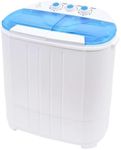 AXTON Dual Barrel Compact Portable Washing Machine and Spin Dryer - for Dorms, Apartments, RVs, Camping, Office, Work - Space Saving - Energy Efficient - Quick Wash - 2 in 1 Laundry Solution (Blue)