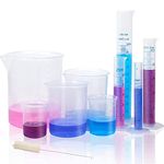 Bello Polypropylene Graduated Cylinders and Beakers 10 ml 25 ml 50 ml 100 ml Cylinders with 50 ml 100 ml 250 ml 500 ml & 1000 ml Beakers and 1 Tube Brush, Ideal for Home and School Science Lab