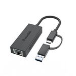 WAVLINK USB to Ethernet Adapter, Type C USB 3.0 to 10/100/1000 Gigabit Ethernet LAN Network Adapter, Support Windows 10/8.1/8/7/Vista/XP for Desktop Laptop Apple MacBook Linux