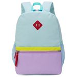 HawLander Little Kids Backpack, Toddler School Bag for Girls Aged 4 5 6 7 Years, with Chest Strap, Light Green