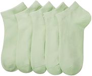 SERISIMPLE Women Viscose Bamboo Ankle Socks Low Cut Thin Sock Lightweight Pastal Color Soft Sock 5 Pairs(Green,Medium)