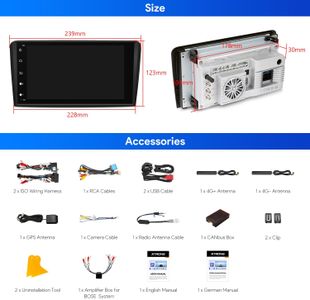 XTRONS 8" Android Car Stereo for Audi A3 – Touchscreen GPS