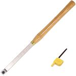 Wood Turning Tools Rougher Carbide Tipped Lathe Chisel Tool Bar 18.5 Inches With 14mm Straigt Edge Square Carbide Insert for Wood Hobbyist or DIY or Carpenter