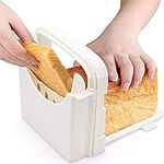 Eummy Bread Slicer Guide, Foldable Toast Slicer Tool Adjustable Toast Loaf Slicing Machine Plastic Bread Cutting Guide Tools for Homemade Bread, Loaf, Toast Baking Tool