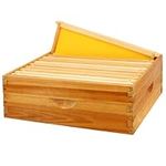 BEEINN 10 Frame Bee Hive Box, Langstroth Medium Super Bee Box Dipped in 100% Beeswax Include Beehive Frames and Waxed Foundation Sheets (Unassembled)