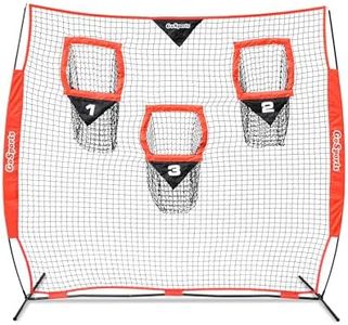 GoSports 8 x 8 ft Football Throwing Net - Red