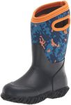 BOGS Unisex-Child York Boys and Girls Waterproof Insulated Rubber and Neoprene Winter Rain Boot, Neo Camo - Navy, 3 Little Kid