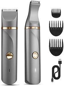 Body Hair Trimmer for Men Electric Body Shaver for Back Chest Armpit Legs Pubic Hair, USB Rechargeable, Replaceable Snap-in Ceramic Blades, IP7X Waterproof for Wet and Dry Use