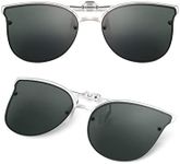 LUFF Polarized Women Clip-On Driving Sunglasses With Flip Up Function-Suitable, Vintage Cat Eye Outdoor Sunglasses for Ladies