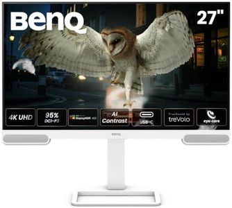 BenQ EW2790U 27” 4K 3840x2160 with 98% P3 colour coverage, exclusive AI Contrast, built-in 2.1 channel speakers with woofer, 1 USB Type-C, 3 HDMI ports, Ergonomic Design, and Eye-Care Technology