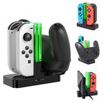 Controller Charger Dock for Pro Controller for Joycon Controller, Controller Charging Station Compatible with Switch/Swtich Lite/Switch OLED with a Type-C Charging Cable (Black)