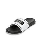 Puma unisex-adult Slide Max Black-White Slide Sandal - 8 UK (39453702)