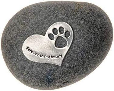 Quotable Cuffs Comforting Dog Memorial Gift - Sympathy or Condolence Gift for Loss of Pet - Forever in My Heart Stone by Whitney Howard Designs