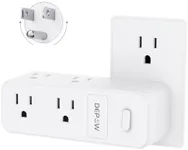 DEPOW Outlet Extender with 360° Rotating Plug, 6 AC Outlet Splitter (1875W/15A), Multi Plug Wall Outlet with Power Switch, White Outlet Adapter for Home Office Cruise Ship Travel Essential