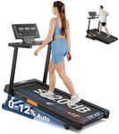 THERUN Treadmill with Incline,8.7 MPH 12% Auto Incline Treadmill,Compact Treadmill for Home,Brushless Motorized Treadmills for Quiet Running