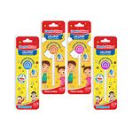 DentoShine Lollipop Tongue Cleaner for Kids (Pink, Blue, Orange & Purple, Pack of 4)