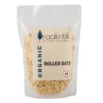 Praakritik Organic Rolled Oats 400g| Organic & Healthy Rolled oats for Weight loss| Nutritious Everyday Brerakfast | Organic Oats for a Healthier Heart