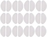 Silicone Nose Pads 12 Pairs Eyeglass Nose PadsCushions Stick on Anti-Slip Adhesive for Full Frame Eyeglasses Sunglasses (Transparent)