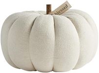 Mud Pie Cream Pumpkin Sitter, Medium, 7 1/2" x 7 1/2" Dia