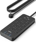 Surge Protector Power Strip (2100J), Anker 12 Outlets with 1 USB C and 2 USB Ports foriPhone 15/15 Plus/15 Pro/15 Pro Max, 5ft Extension Cord, Flat Plug, 20W USB C Charging for Home, Office,TUV Listed