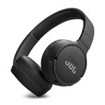 JBL Tune 670NC Wireless On-Ear Bluetooth Headphones with Adaptive Noise-Cancelling Technology and Lightweight Design, 70-Hour Battery Life, Black