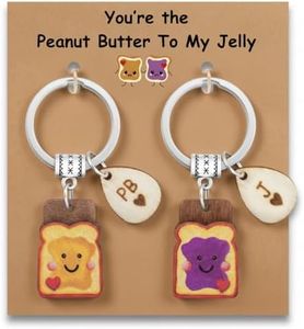PEALICIOUS Toast Keychain for Girls Best Friend Couple Gifts