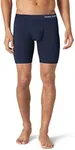 Tommy John Men's Cool Cotton 8" Boxer Brief Underwear, Single, Navy, M