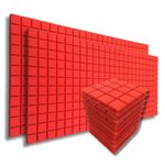 MMT Acoustix® 45pc | Turbo Acoustic Foam for Total Sound Absorption | Soundproofing Acoustic Panels for Wall & Ceiling | No Smell | Flame Red